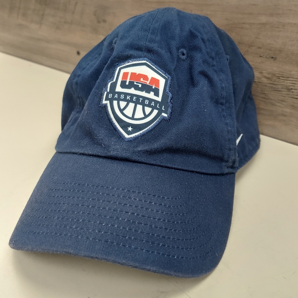 Nike USA Basketball Nike Adjustable Dad Hat Red White Navy Blue Olympics Skater